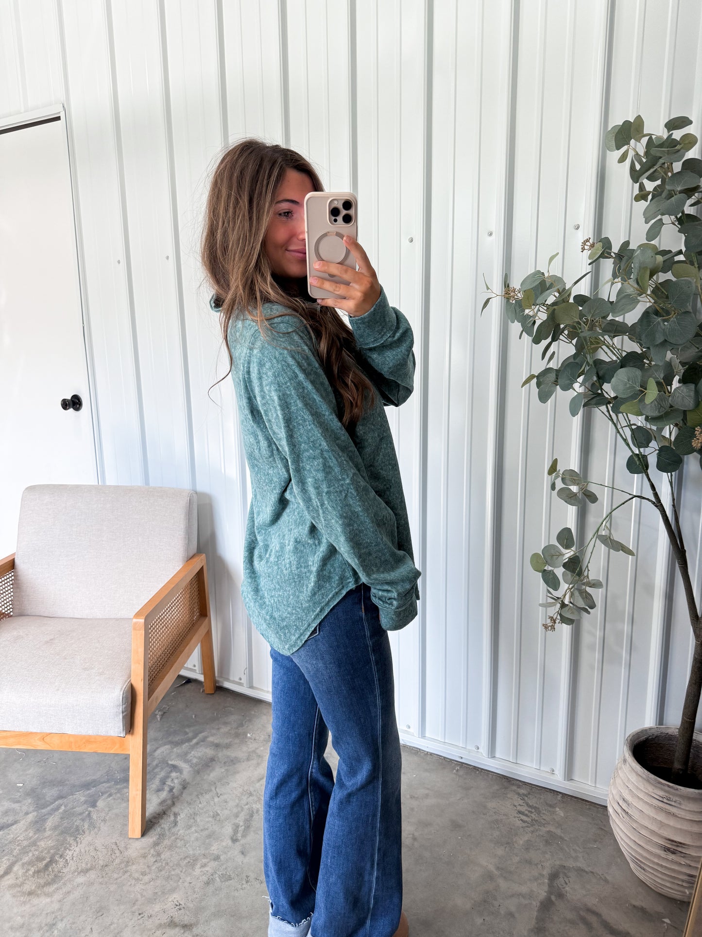 Brushed Collared Pullover- 2 colors