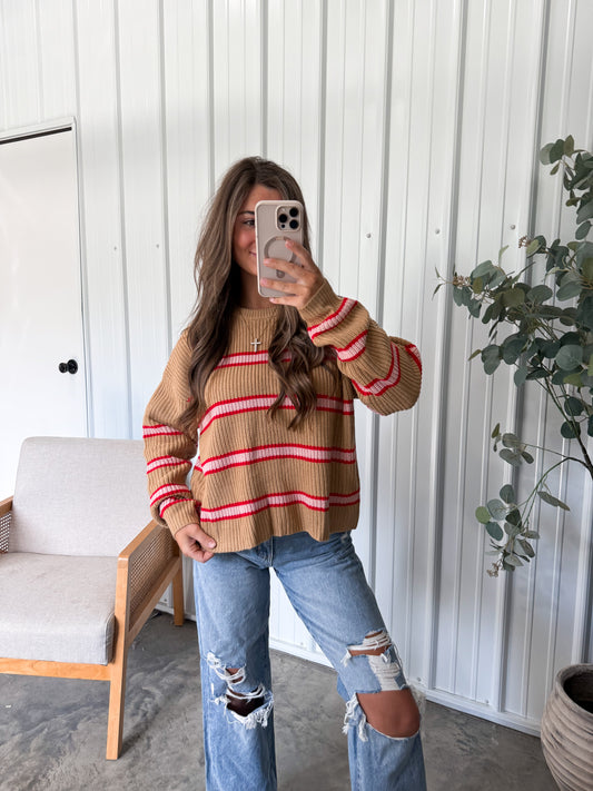 Strawberry Coco Striped Sweater