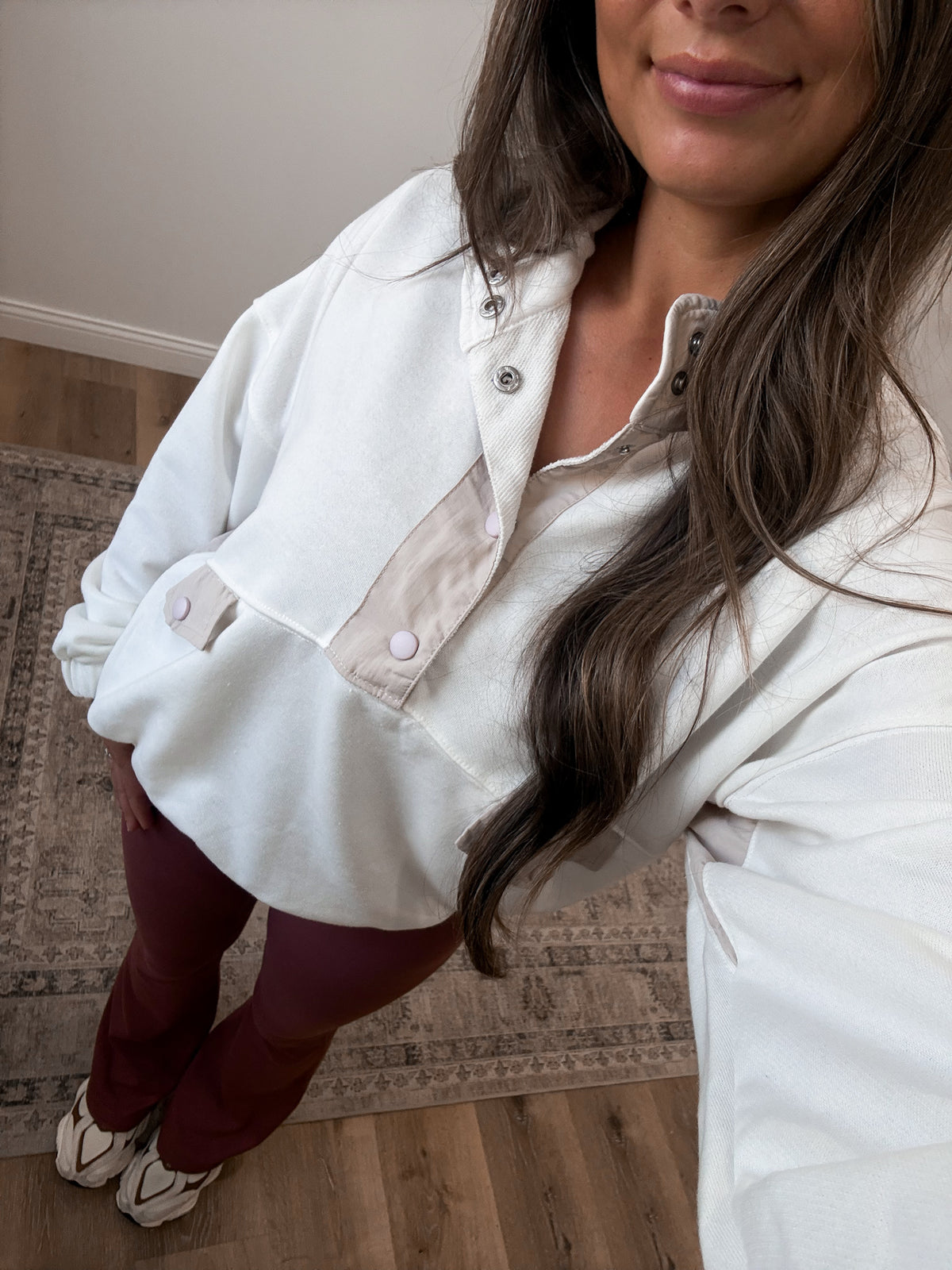 Tempo Contrast Pullover - off white