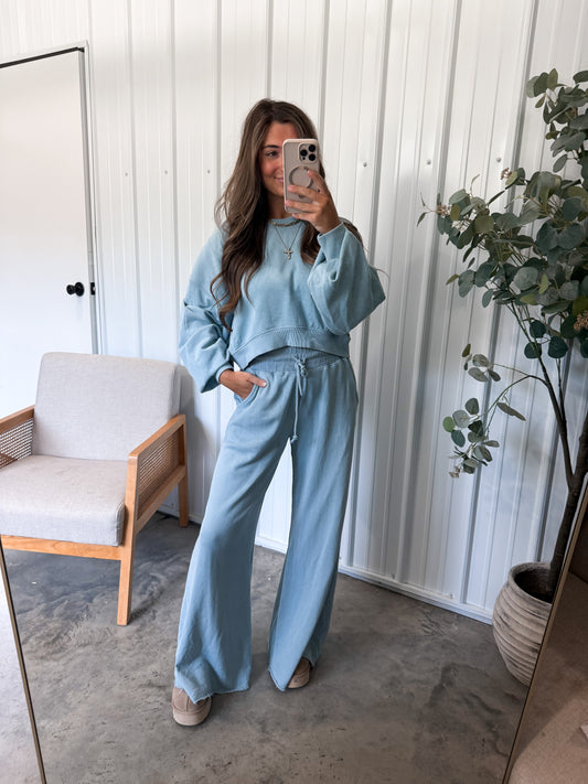 Pullover Halsey Set - sky