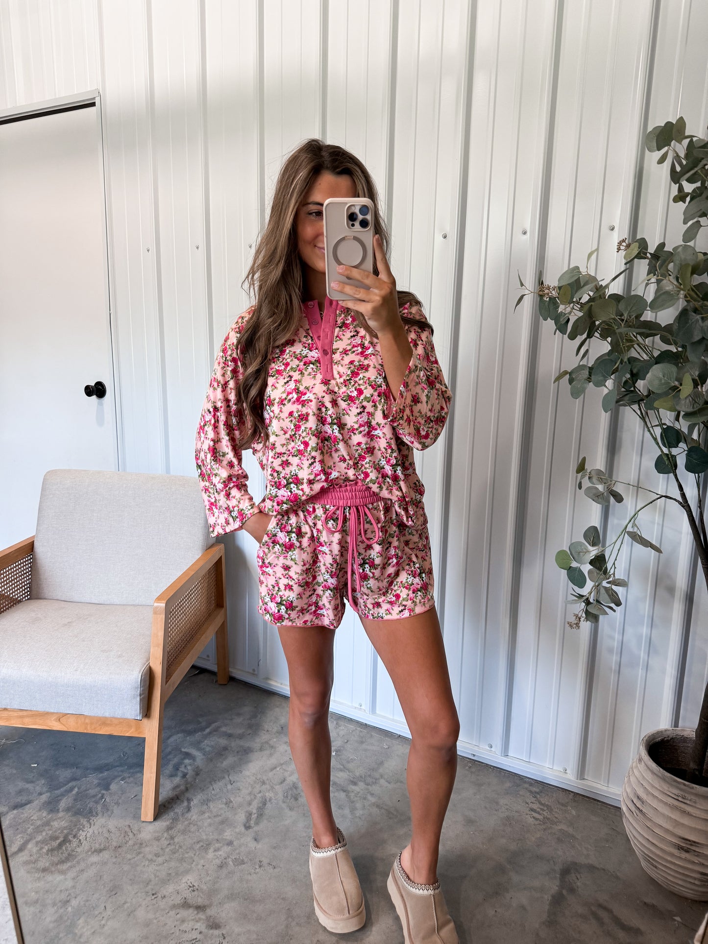 Rosey Jersey Set- Soft Pink