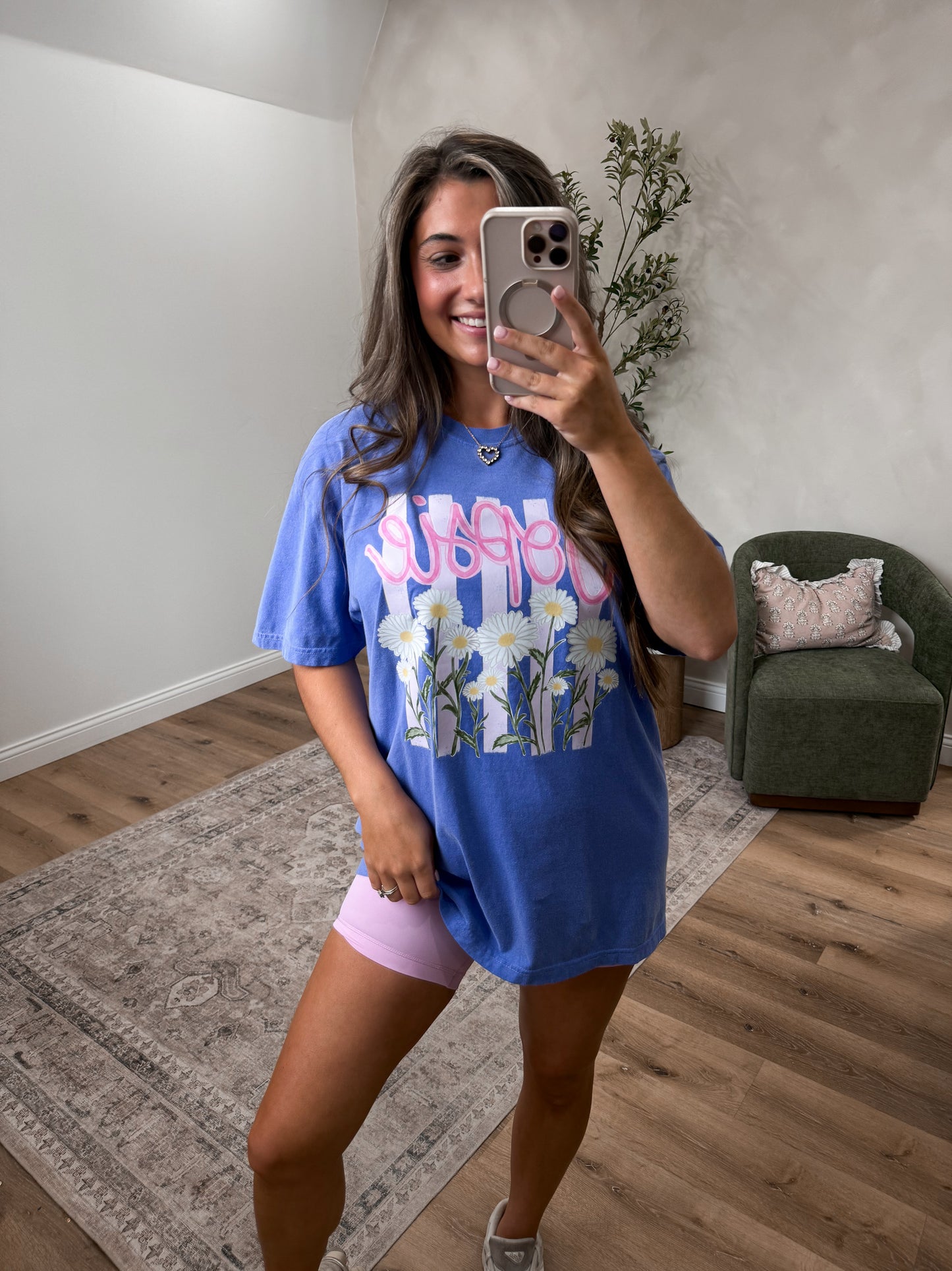 Oopsie Graphic Tee - periwinkle