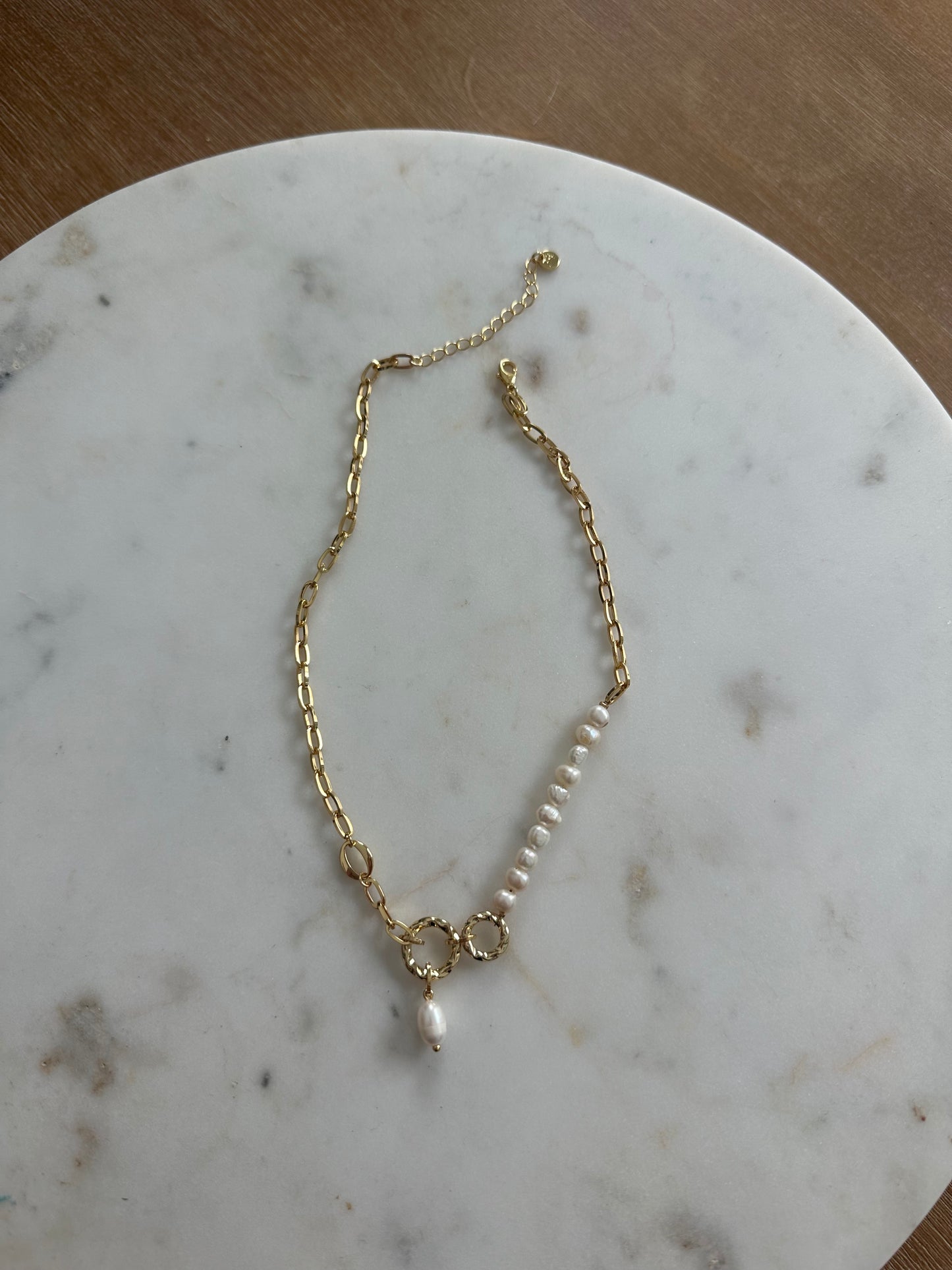 Pacific Pearl Link Chain Necklace- Waterproof