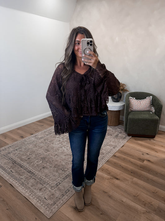 True Beauty Lace Top - brown