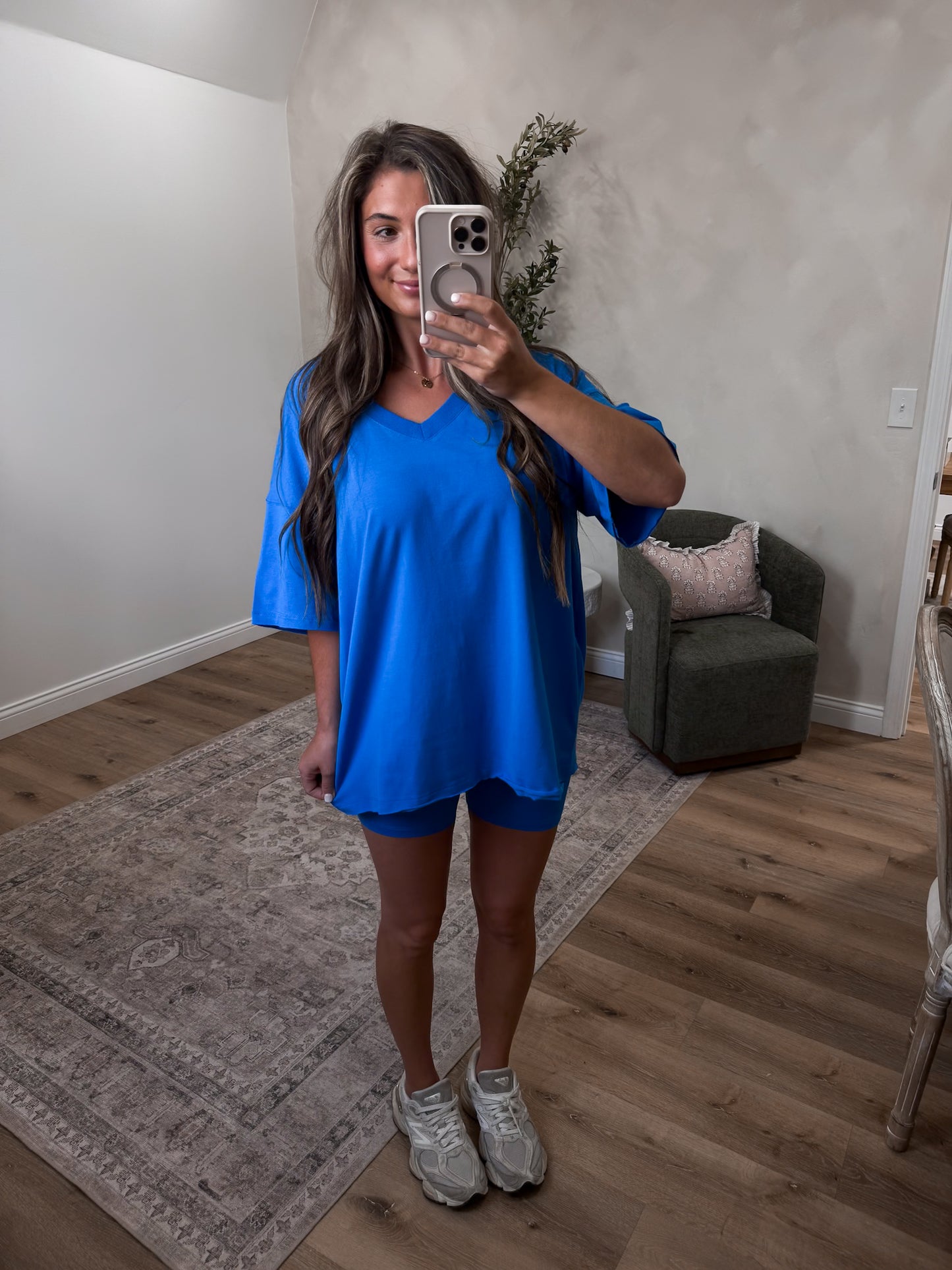 Comfort Zone Biker Shorts Set - ocean blue