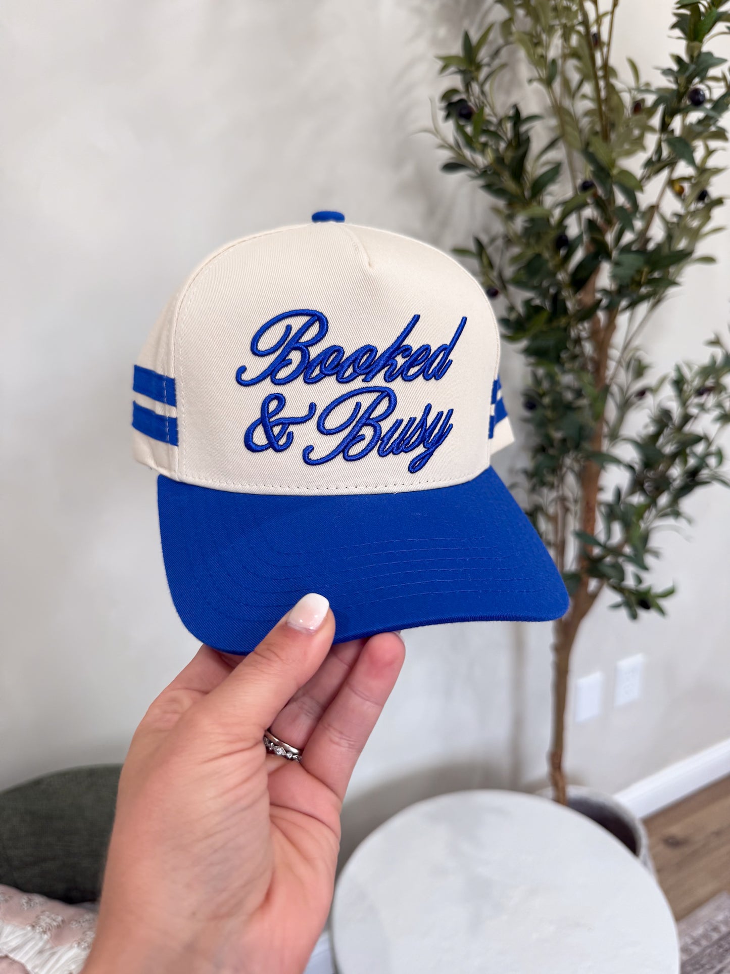Booked & Busy Trucker Hat - blue