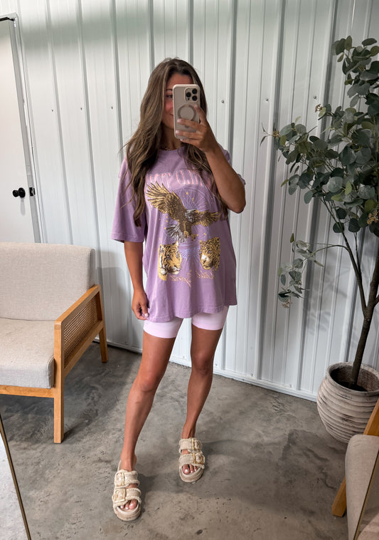 World Tour Wild Spirit Graphic Tee- Lavender