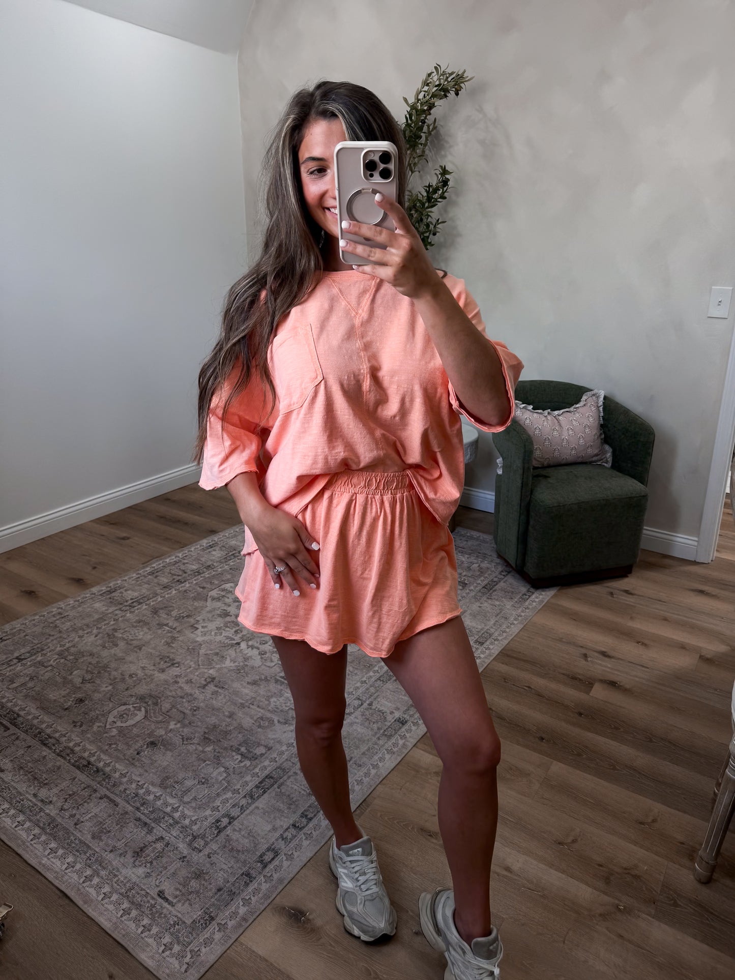 Easy Living Shorts Set - orange