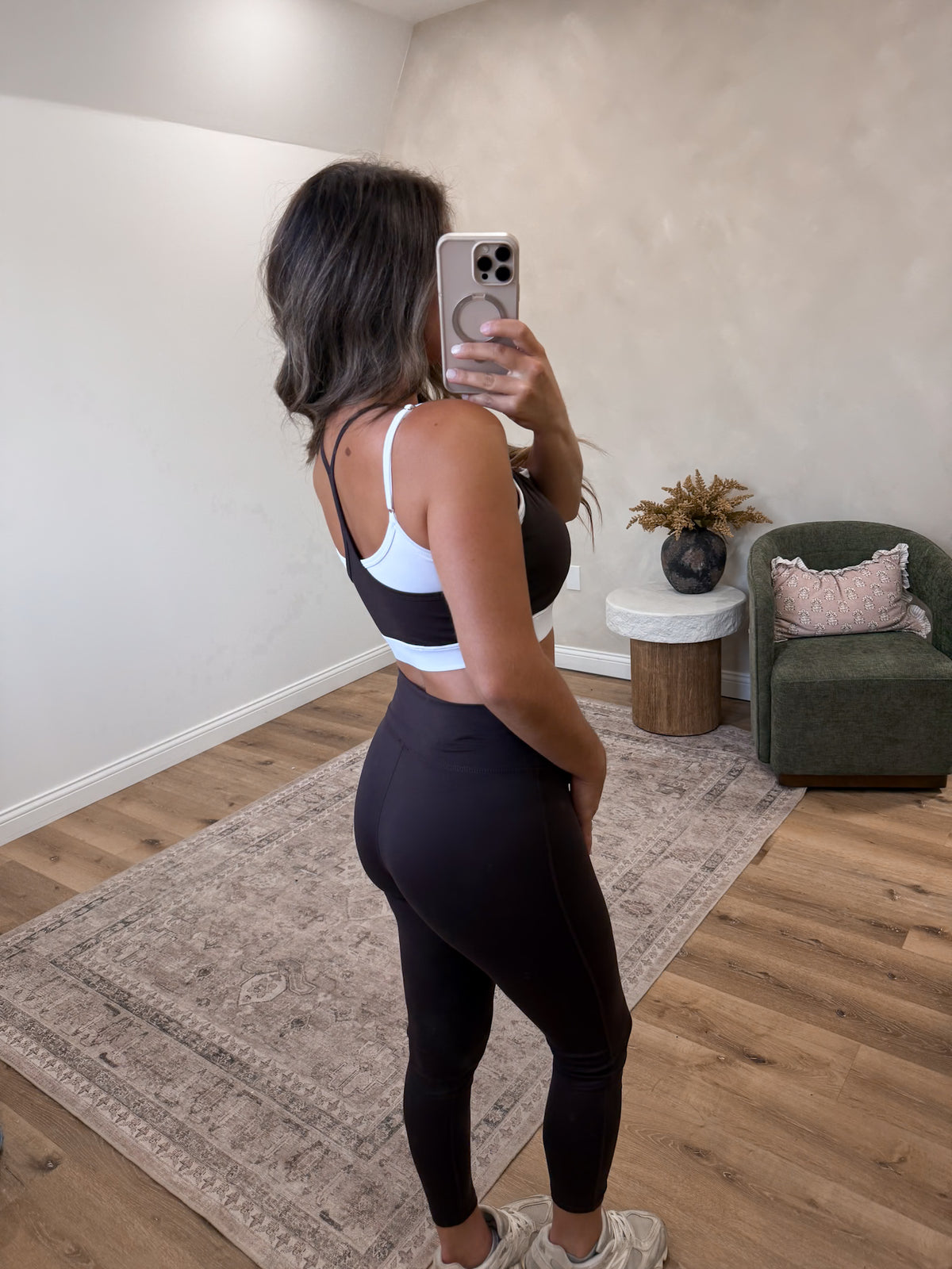 Rhythm Double Lined Sports Bra - coffee bean