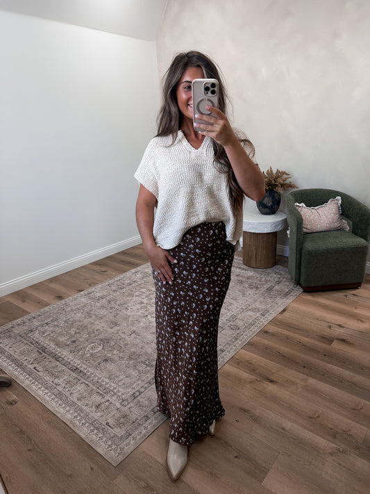 Everyday Knit Tee - heathered beige