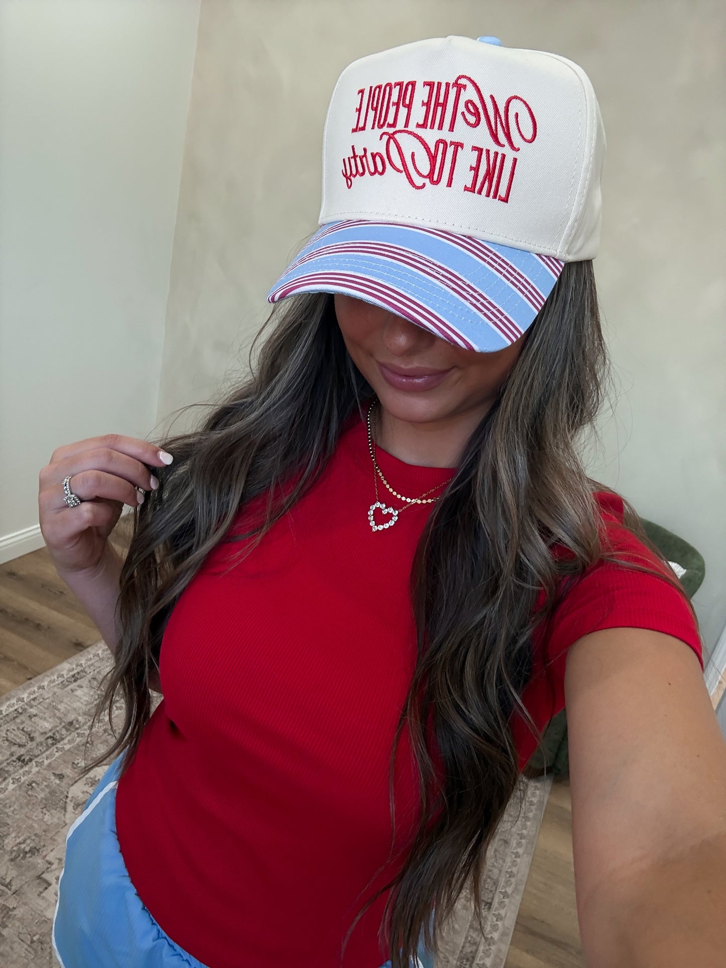 We The People Like To Party Striped Hat - americana stripe