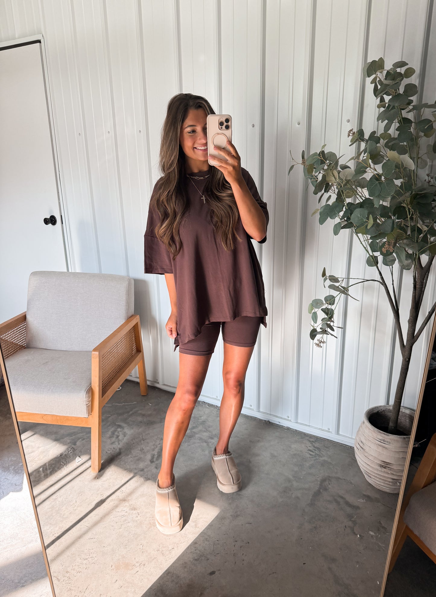 Graysyn Tunic Set- teddy brown