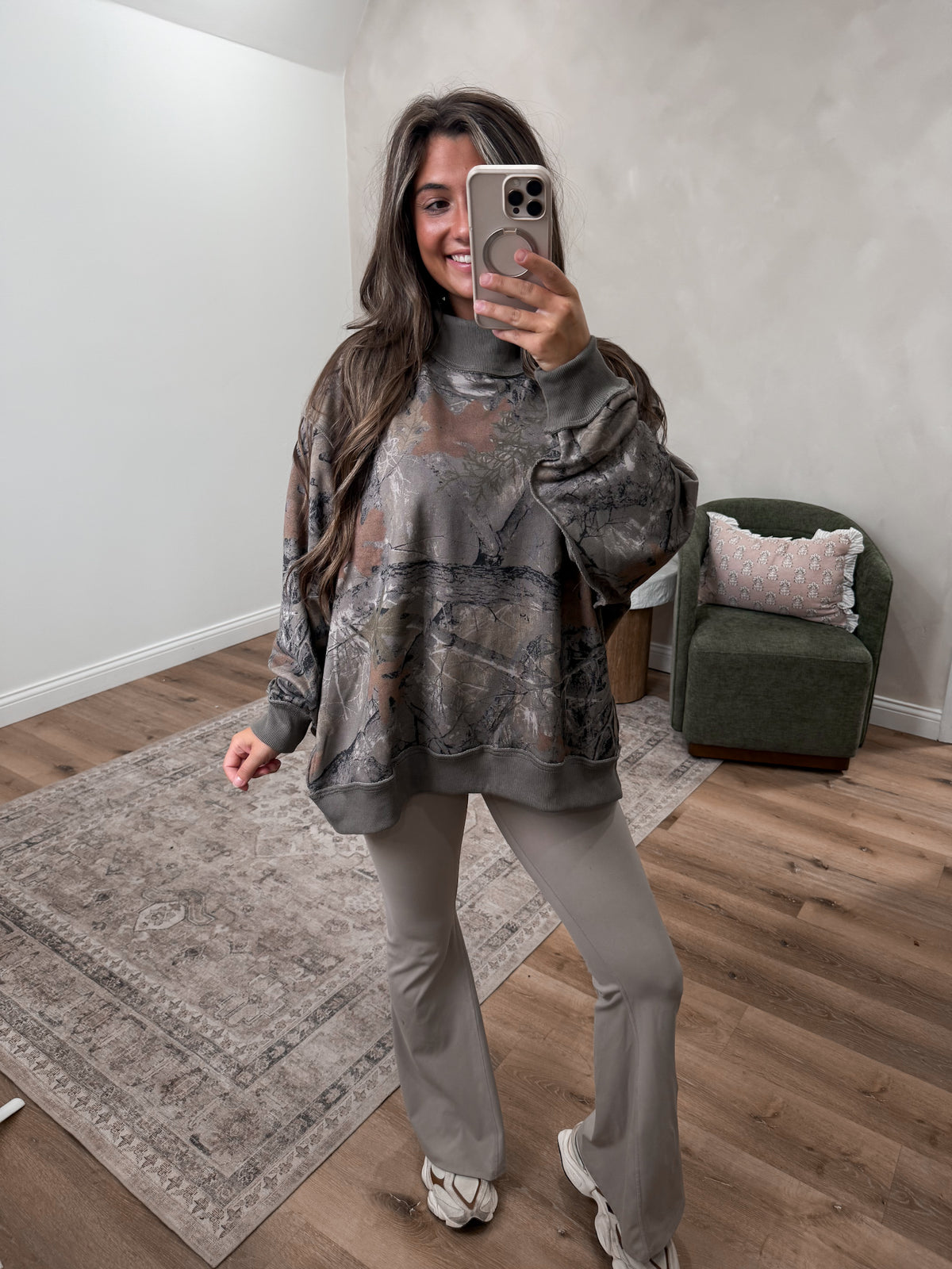 Real-tree Camo Mock Neck Pullover
