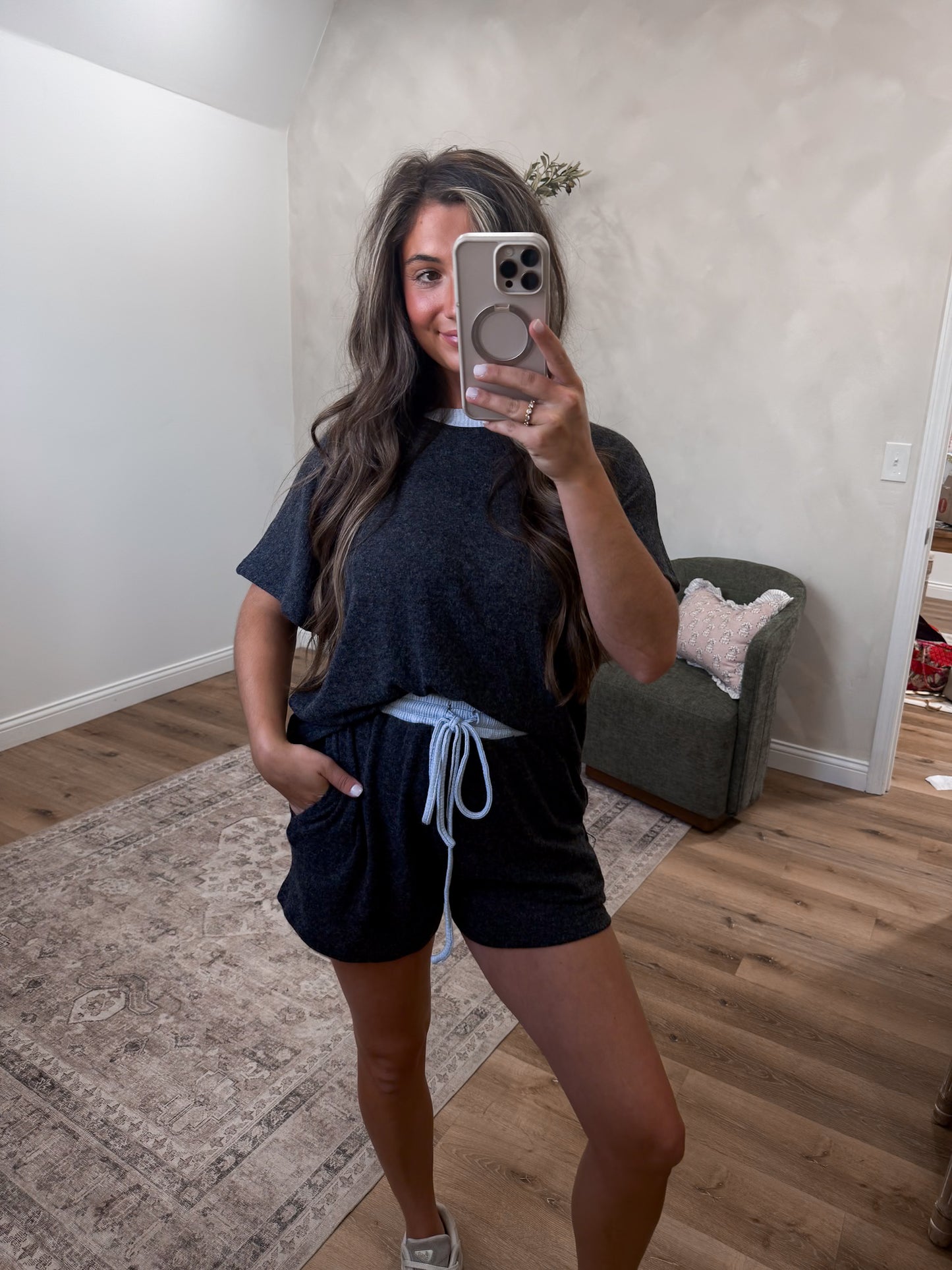 The Lydia Casual Set - charcoal