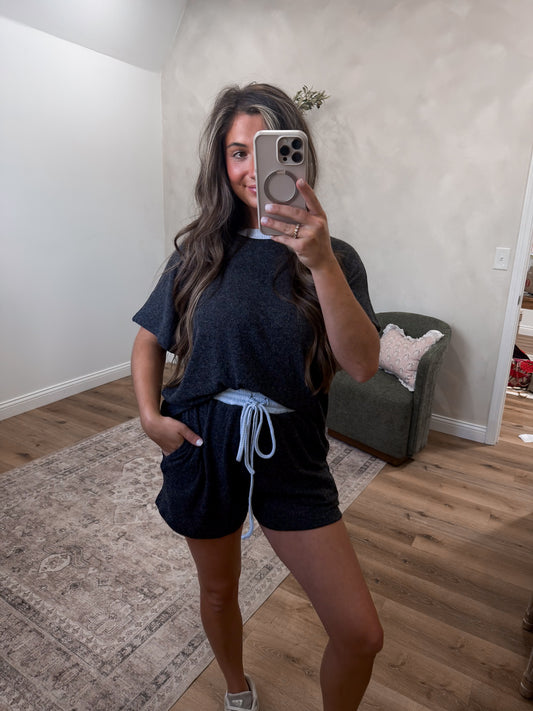 The Lydia Casual Set - charcoal