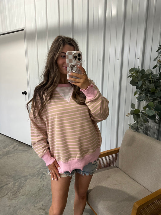 Strawberry mocha Pullover *restock