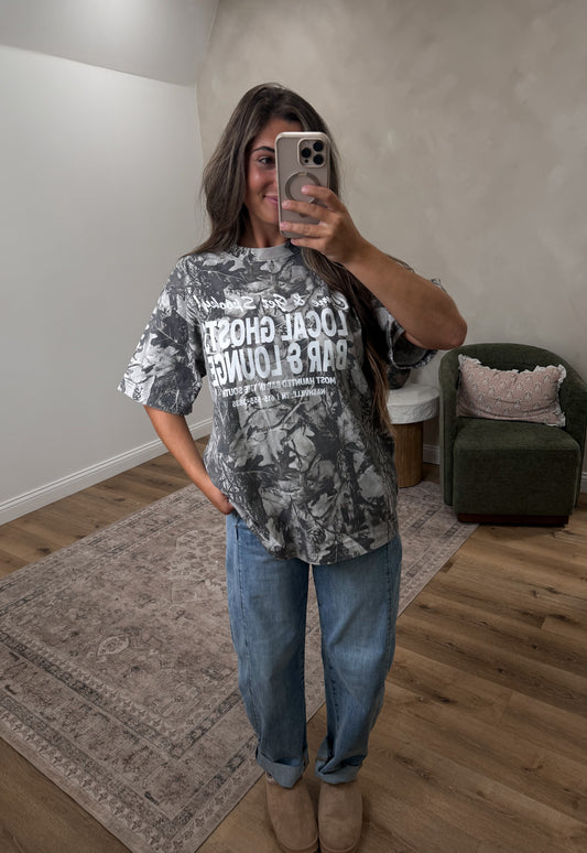 Local Ghosts Bar & Lounge Graphic - grey camo