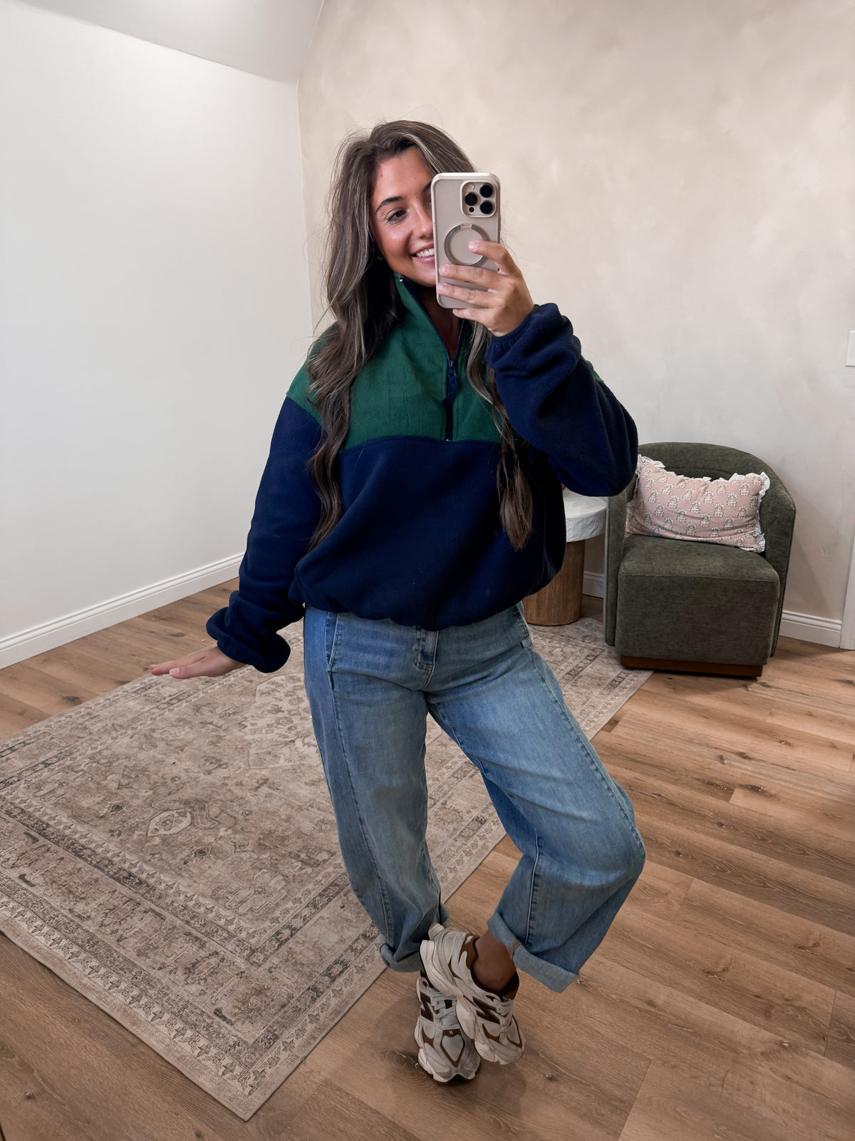 Field & Forest Quarter-Zip - Navy/Hunter Combo