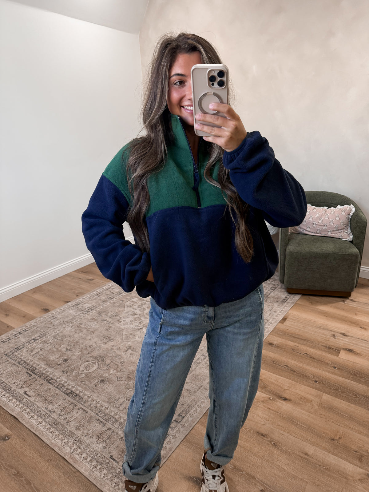 Field & Forest Quarter-Zip - Navy/Hunter Combo