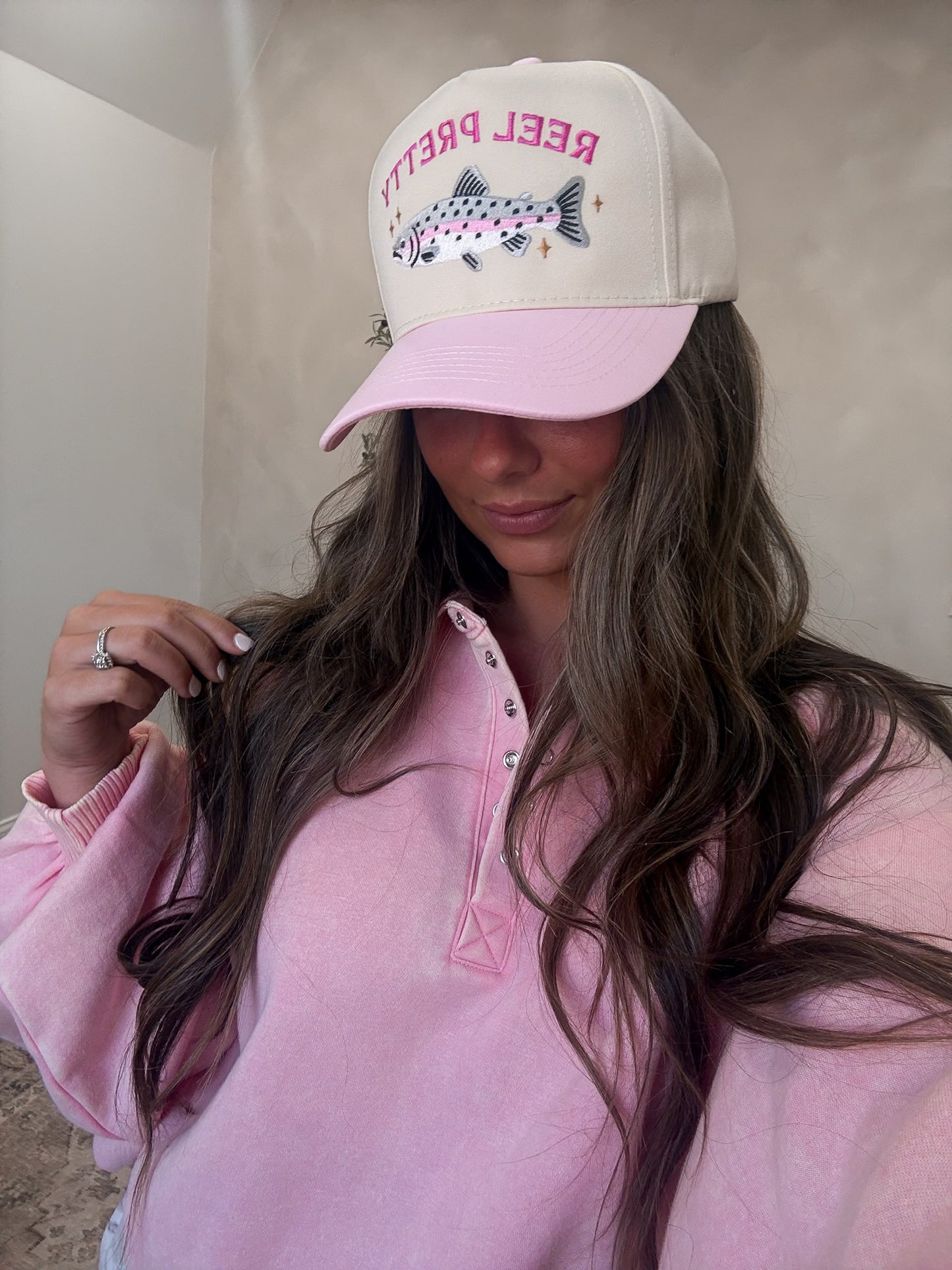 Reel Pretty Hat - beige/pink