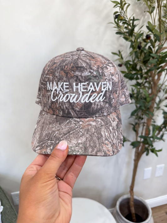 Make Heaven Crowded Trucker Hat - camo