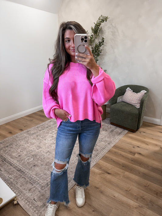 Mallory Pullover - pink