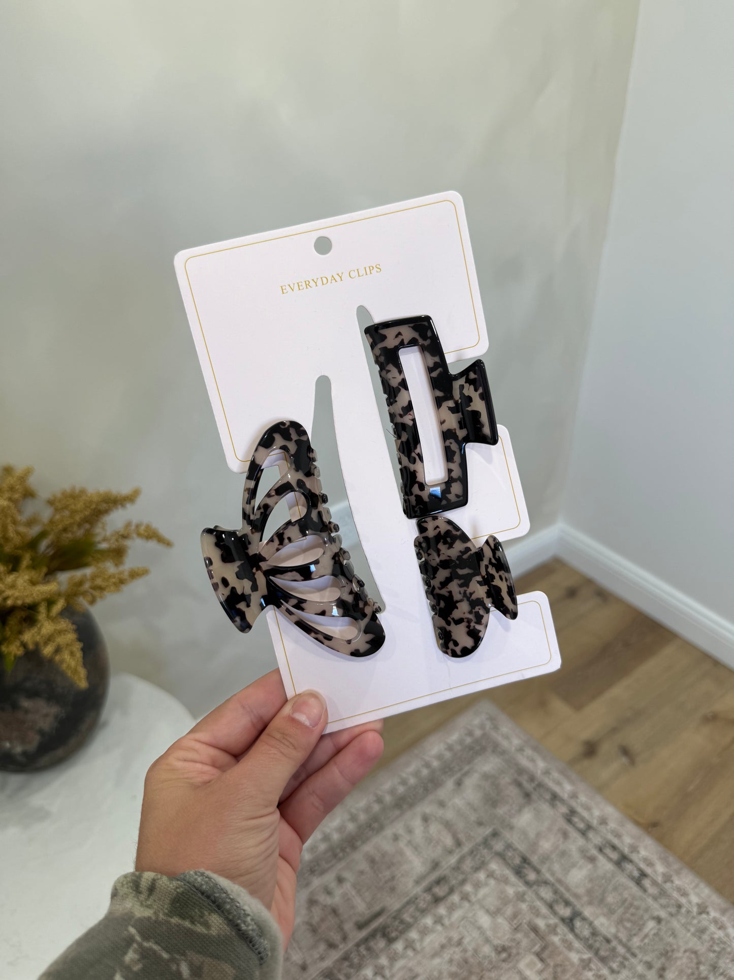 Assorted LoveLock Hair Clip Set - tortoise