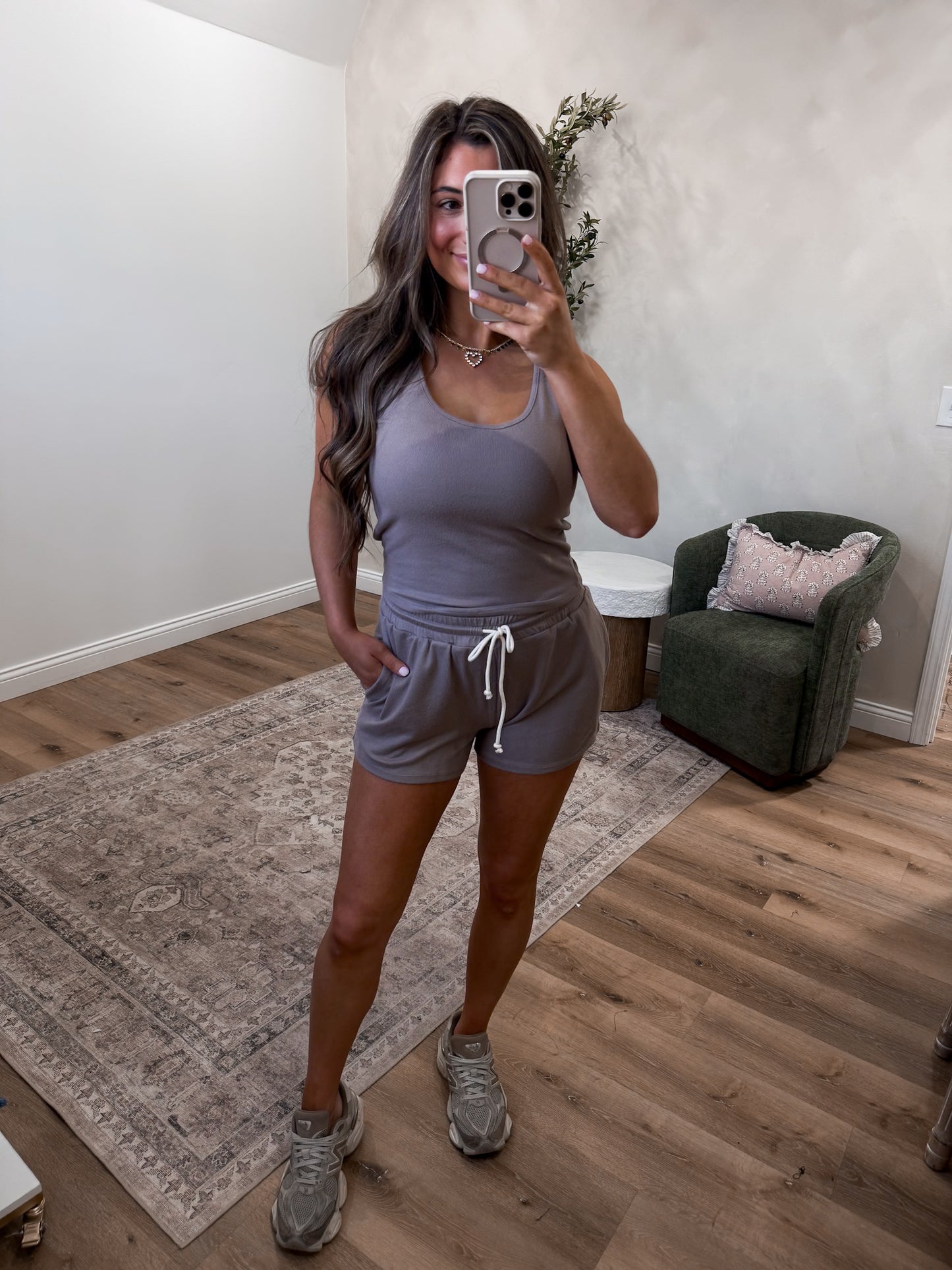 Cozy Club Brushed Hacci Lounge Set - taupe
