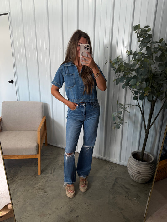 Gladden Jeans - High Rise Slim Wide *PREORDER FOR 9/1 SHIPMENT*