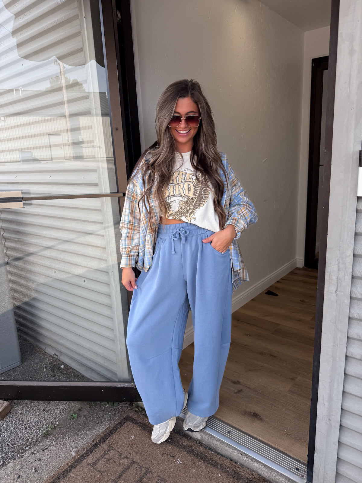 Sabrina Lounge Pants - dusty blue