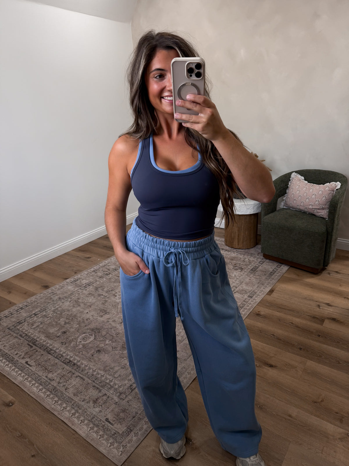 Sabrina Lounge Pants - dusty blue