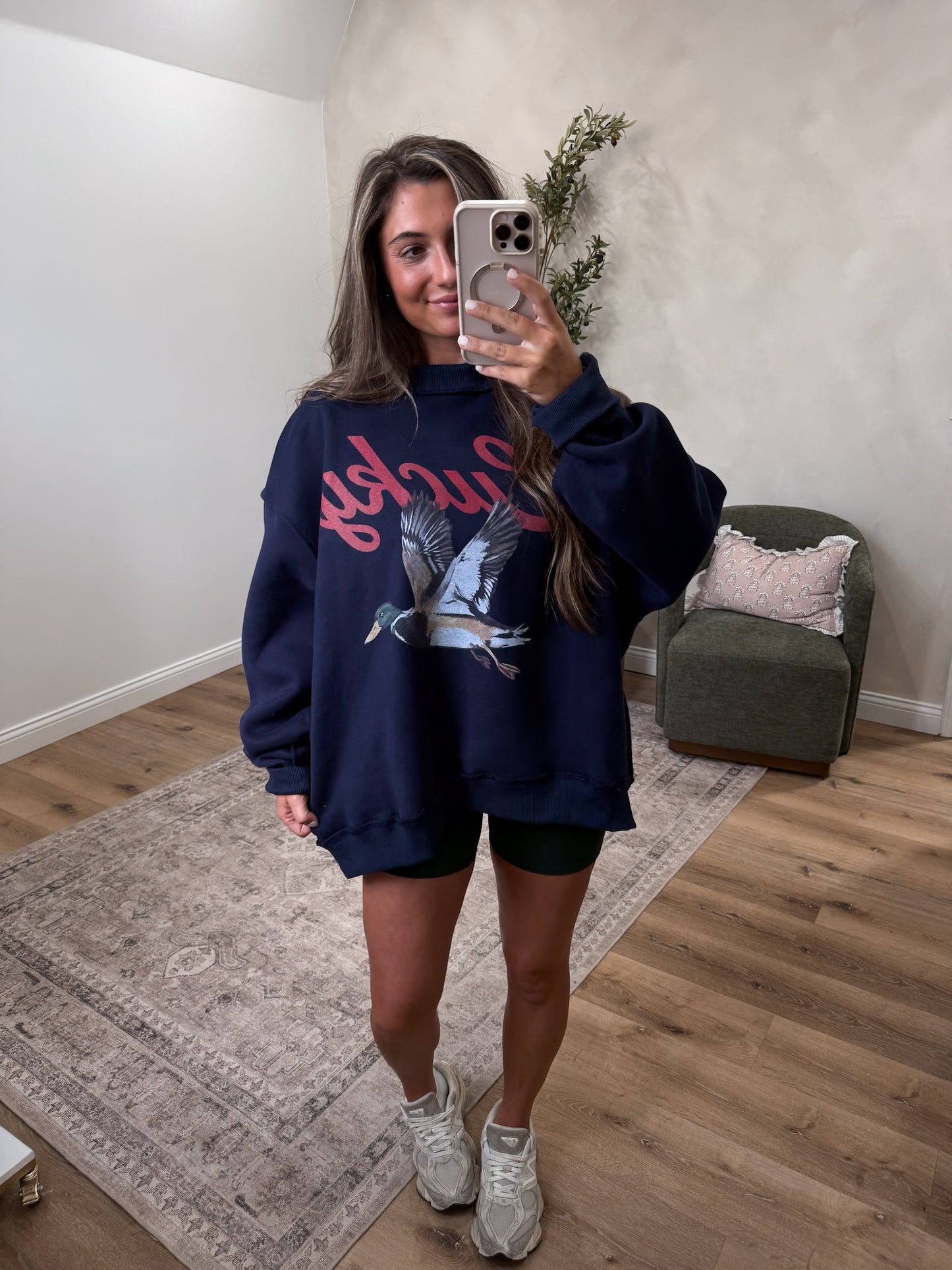 Lucky Mallard Reversible Mock Neck Pullover - navy *PREORDER FOR 9/10 ORDER INDIVUDALLY FROM IN STOCK PRODUCTS*