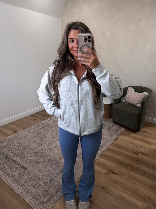 On the Move Scuba Full Zip - heather grey