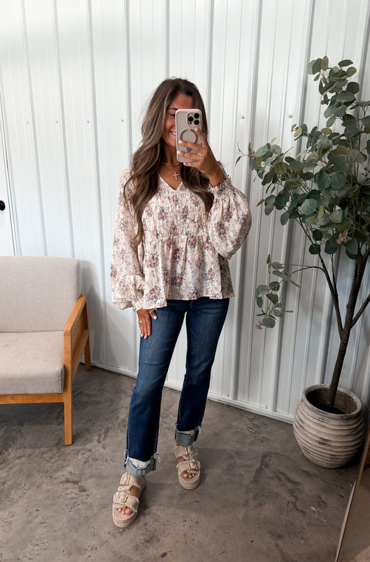 Sammy Smocked Blouse- Floral