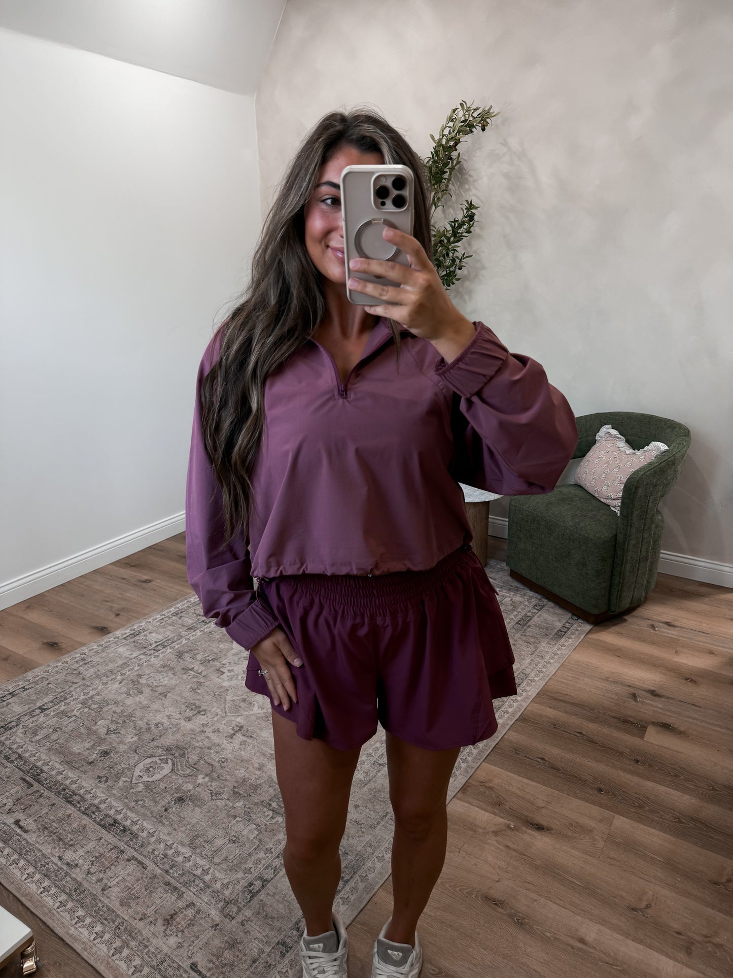 *PREORDER* Serena Sculpt Half Zip Pullover - rosewood *PREORDER FOR 8/10 OR BEFORE*