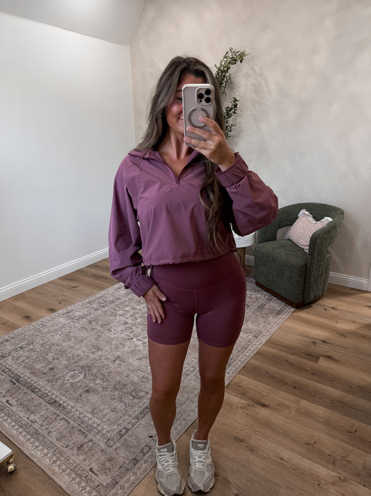 Velocity Contour Biker Shorts - rosewood