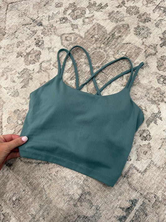 Elevation Crossback Sports Bra - green