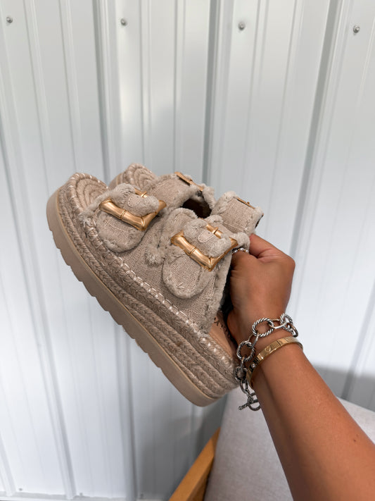Platform Carlotta Sandals- beige
