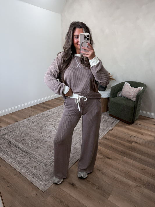 Comfort Stretch Lounge Set - mocha