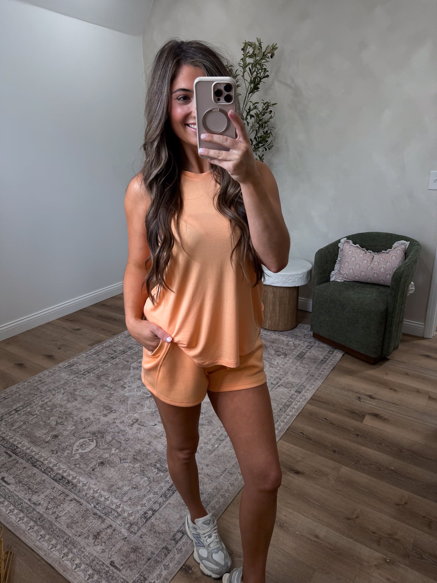 Bright Side Shorts Set - apricot