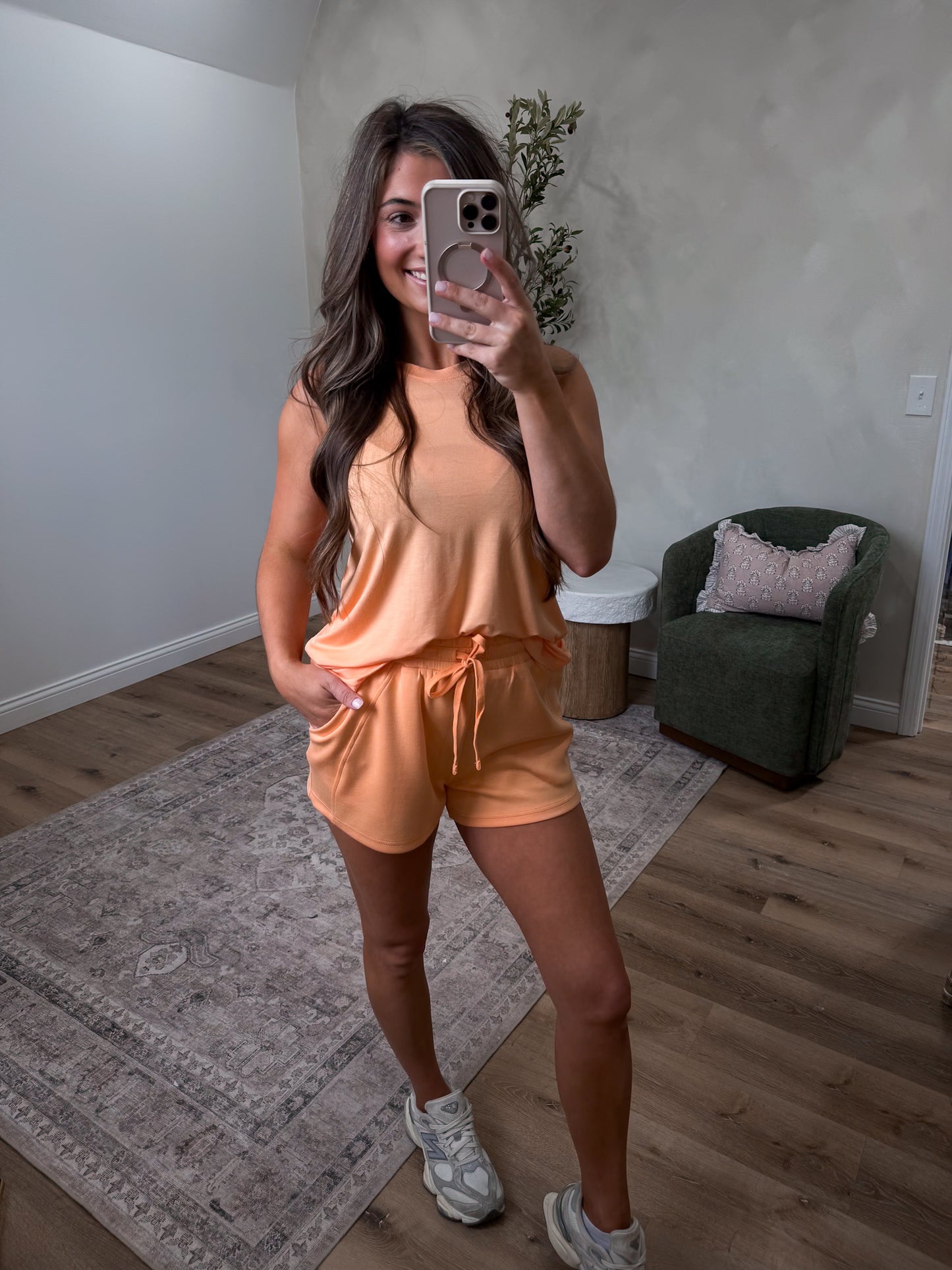 Bright Side Shorts Set - apricot