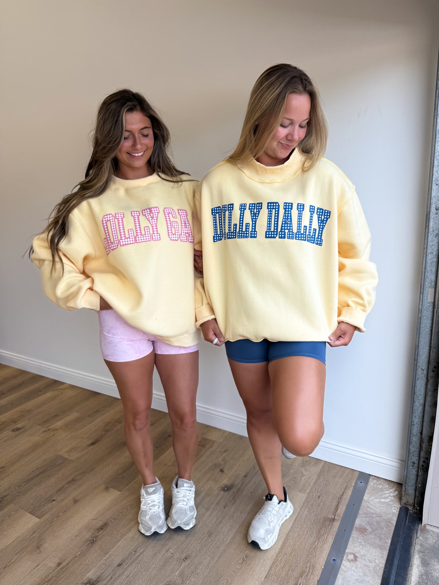 Dilly Dally & Lolly Gag Reversible Mock Neck Pullover - butter yellow