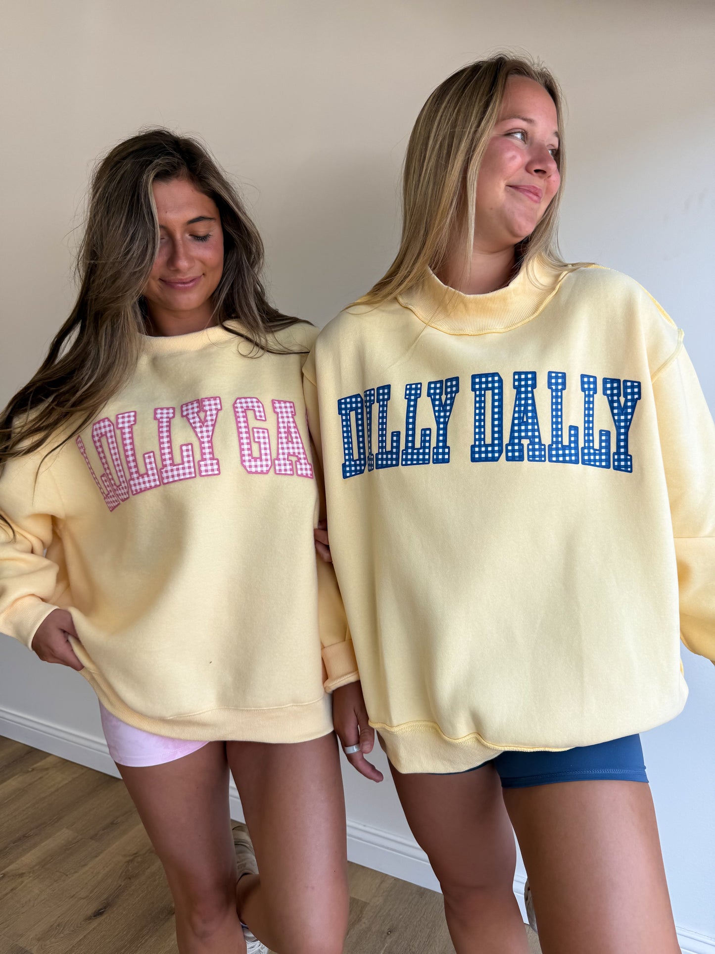 Dilly Dally & Lolly Gag Reversible Mock Neck Pullover - butter yellow