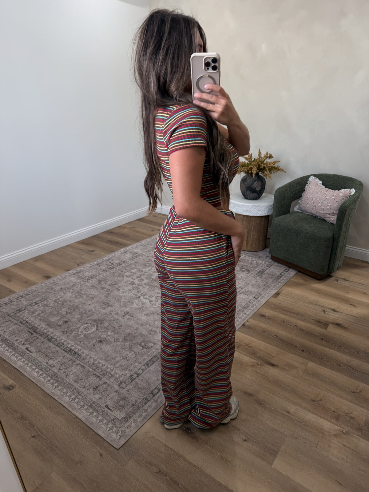 Victorious Striped Set - brown multi