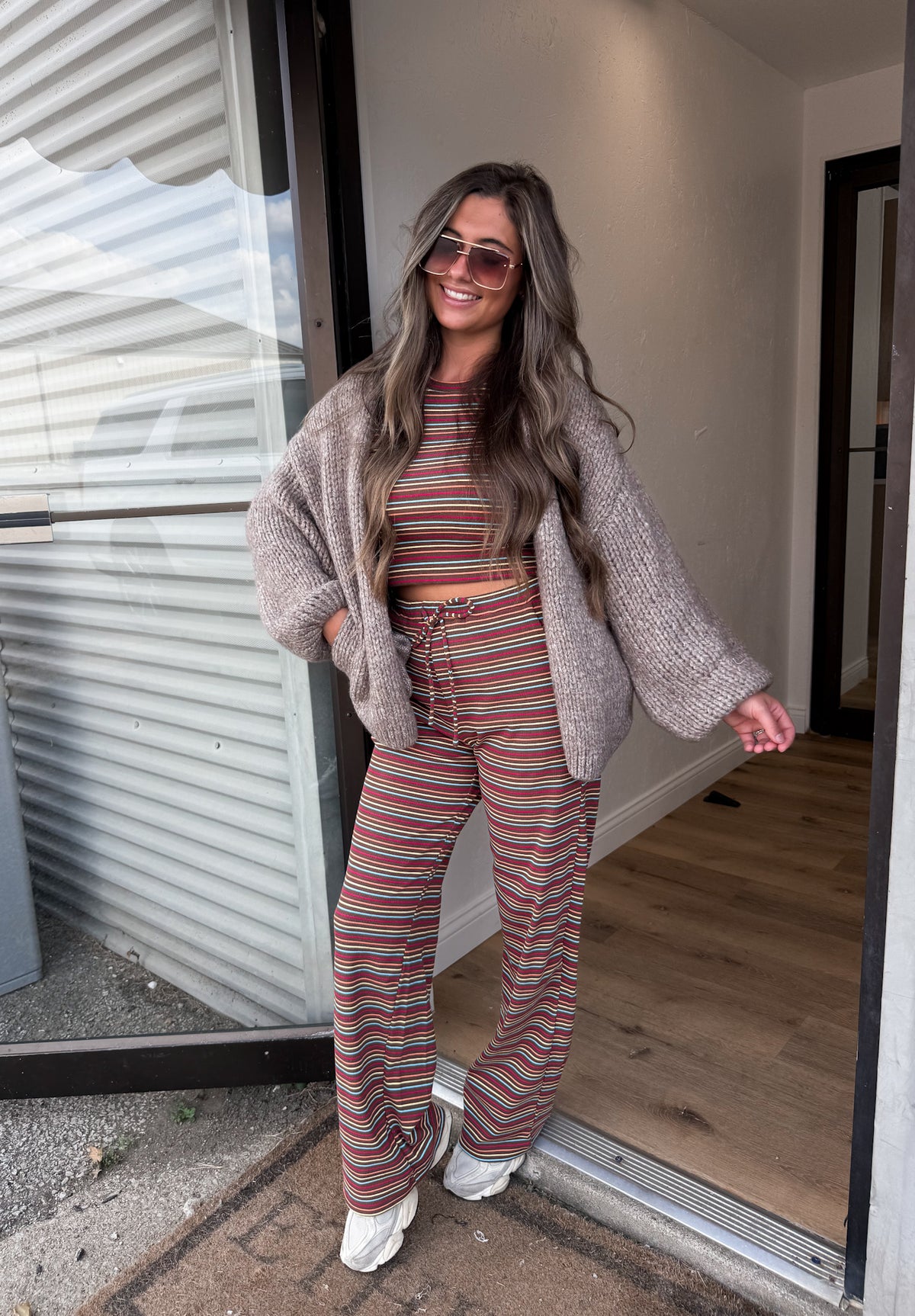 Comfort Club Chunky Knit Cardigan - mocha