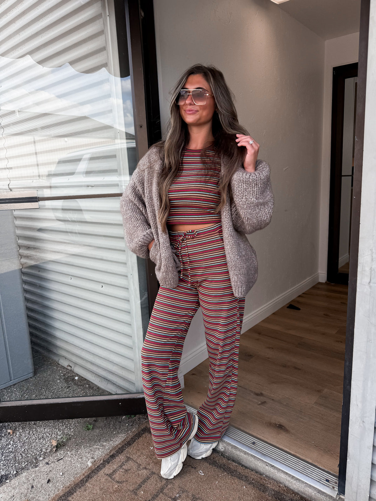 Comfort Club Chunky Knit Cardigan - mocha