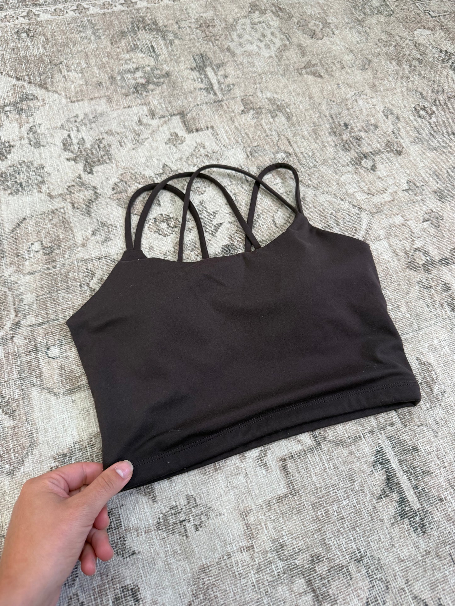 Elevation Crossback Sports Bra - coffee bean *PREORDER 8/15 OR BEFORE*