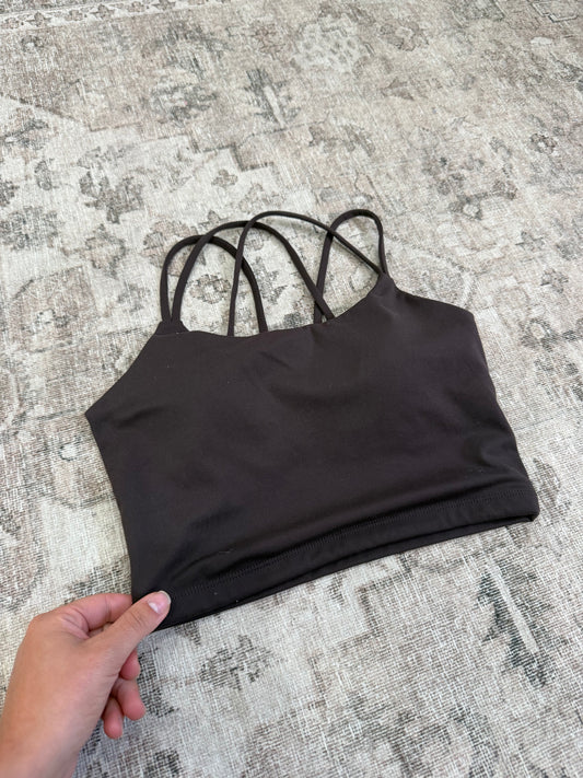 Elevation Crossback Sports Bra - coffee bean *PREORDER 8/15 OR BEFORE*