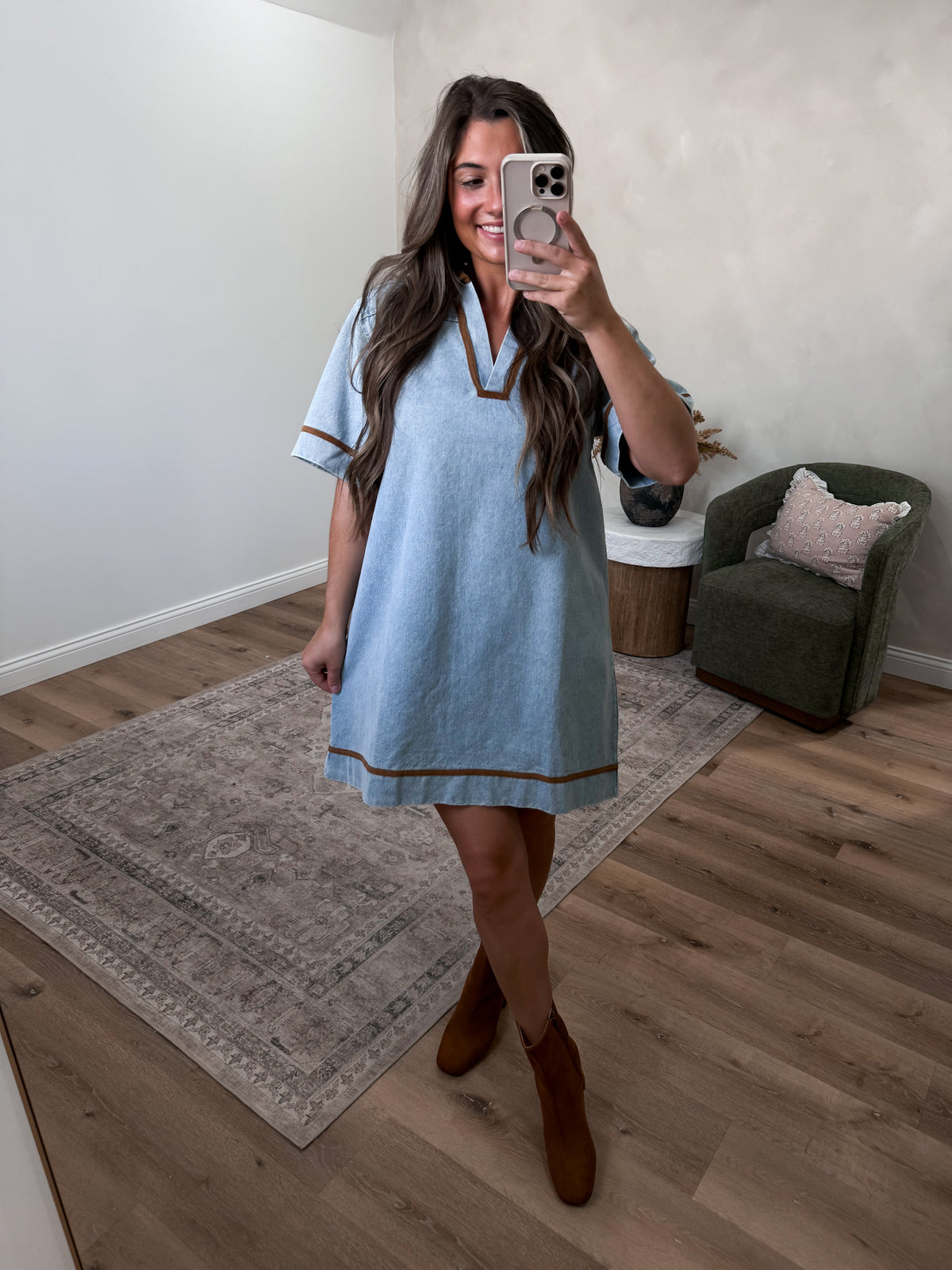 Vintage Valley Washed Denim Dress
