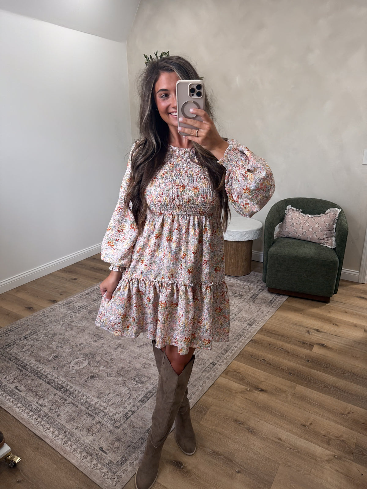 Beatrice Floral Mini Dress - multi